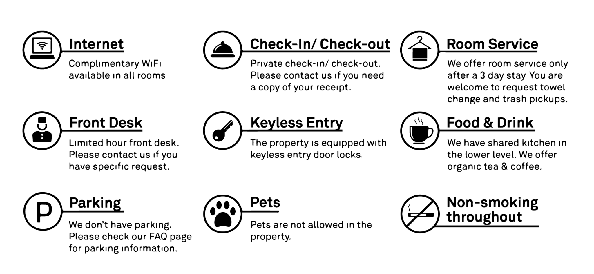 The Georgetown House policy information